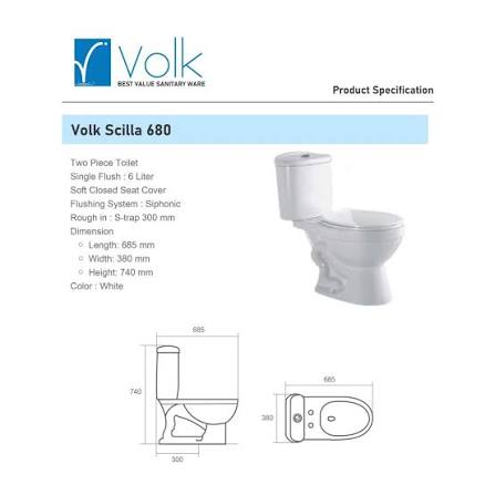 KLOSET DUDUK VOLK 680